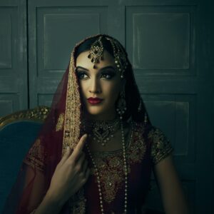 Indian women in wedding getup