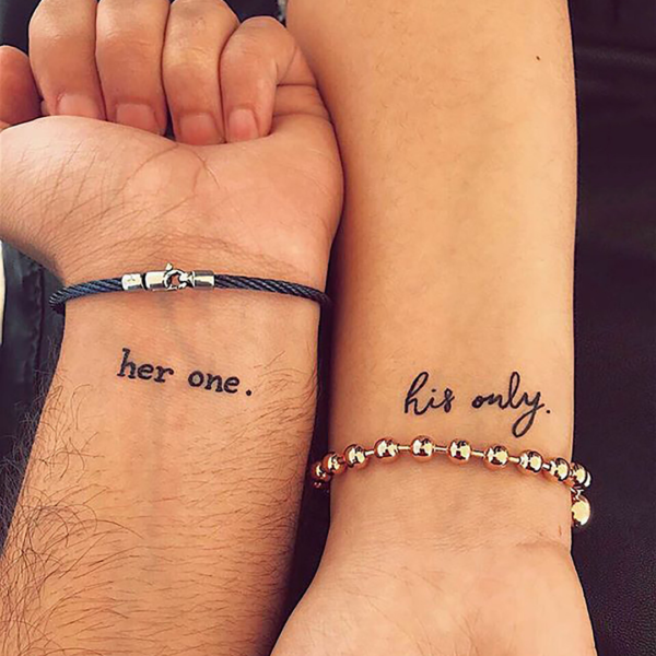 Her one, His only tattoo