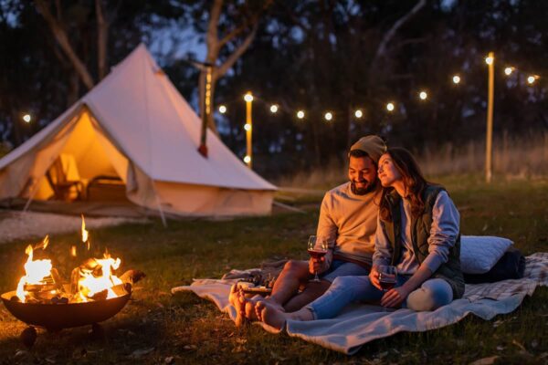 couples at camping tent at Rishikesh